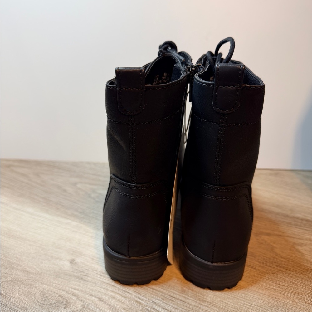 Amazon Essentials Collins Black Combat Boots NWT - image 4